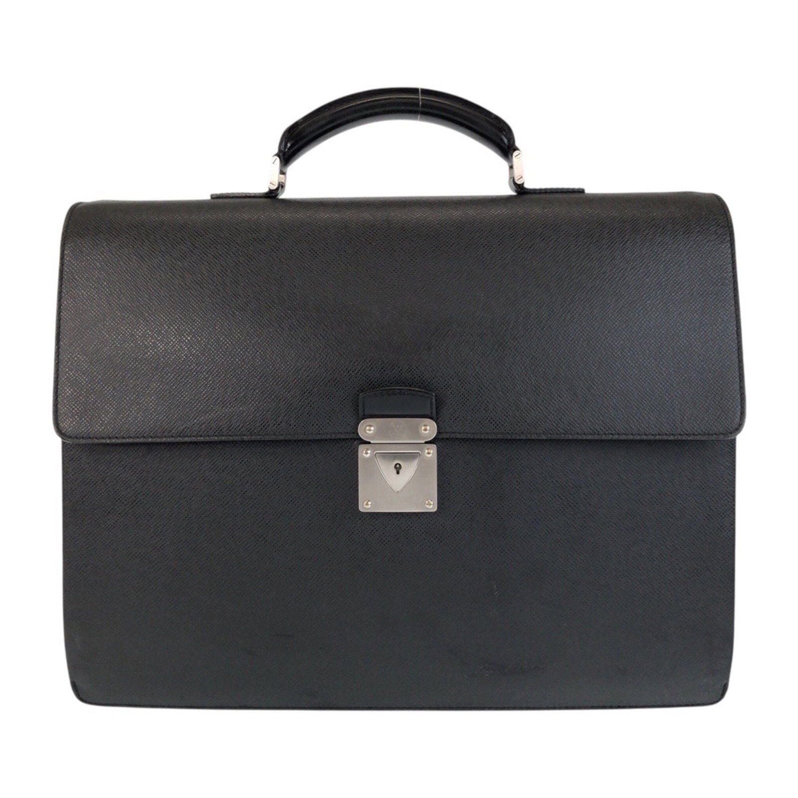 Louis Vuitton Taiga Robusto 1 Ardoise Black Leather Briefcase Men's Bag: Louis Vuitton Taiga Robusto 1 Ardoise Black Leather Briefcase Men's Bag This Louis Vuitton Taiga Robusto 1 Ardoise Business Bag is a stylish and functional briefcase designed for men. Crafted from hig