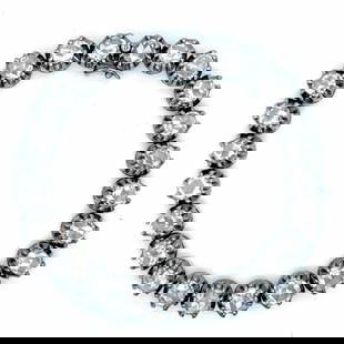 18K Yellow Gold 24 Rose-Cut Diamond Tennis Bracelet 10.00 Ct: 18K Yellow Gold 24 Rose-Cut Diamond Tennis Bracelet 10.00 Ct This exquisite tennis bracelet is crafted from 18K yellow gold and features a stunning arrangement of 24 rose-cut diamonds, totaling approx