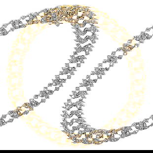 Contemporary 2.19ct Diamond Cuban Link Bracelet in 18k Yellow Gold 7": Contemporary 2.19ct Diamond Cuban Link Bracelet in 18k Yellow Gold 7" This exquisite contemporary bracelet features 653 round diamonds with a total weight of 2.19 carats, showcasing approximately F/G