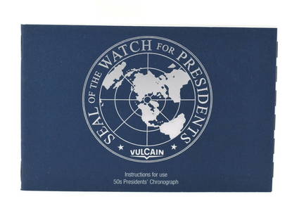 Vulcain President's Manual for Watch Enthusiasts: Vulcain President's Manual for Watch Enthusiasts Explore the Vulcain President's Booklet Manual, a valuable resource for enthusiasts and collectors alike. This pre-owned manual offers detailed insight