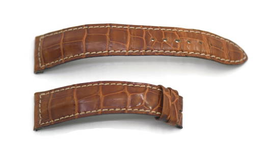 Authentic Jaeger-LeCoultre Brown Leather Wristwatch Band 19mm: Authentic Jaeger-LeCoultre Brown Leather Wristwatch Band 19mm Enhance your timepiece with this authentic Jaeger-LeCoultre brown leather wristwatch band. Crafted from high-quality leather, this strap f