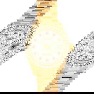 Rolex Datejust 179138ZR Yellow Gold Automatic Watch with Diamonds and Rubies: Rolex Datejust 179138ZR Yellow Gold Automatic Watch with Diamonds and Rubies This exquisite Rolex Datejust 179138ZR wristwatch is a remarkable blend of luxury and precision. Crafted from yellow gold,