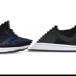 Authentic Nike Jordan 1 Low OG Mystic Navy Sneakers: Authentic Nike Jordan 1 Low OG Mystic Navy Sneakers Experience the timeless style of the authentic Nike Jordan 1 Low OG in Mystic Navy. This pair is brand new and in unworn condition, making it a perf