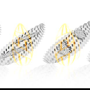David Webb 1970s Fluted Almonds Enamel Diamond Earrings: David Webb 1970s Fluted Almonds Enamel Diamond Earrings Elevate your elegance with these exquisite David Webb Fluted Almonds Earrings, a stunning piece from the renowned designer known for his America