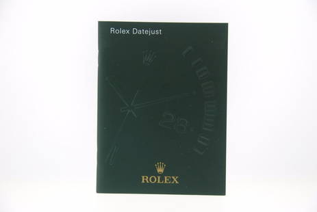 Rolex Datejust 2002 Manual Booklet in English: Rolex Datejust 2002 Manual Booklet in English This is a pre-owned Rolex Datejust Booklet Manual from the year 2002, presented in English. It is a manual type booklet that provides essential informatio