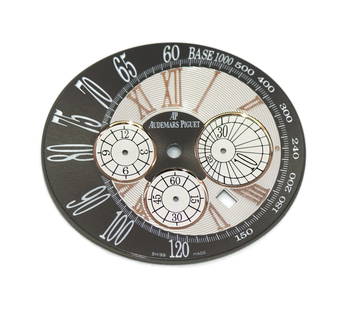 Authentic Audemars Piguet Millenary Chronograph Dial 38mm x 32.8mm: Authentic Audemars Piguet Millenary Chronograph Dial 38mm x 32.8mm This is an authentic Audemars Piguet Millenary Chronograph Dial, designed for precision and elegance. With dimensions of 38mm x 32.8m