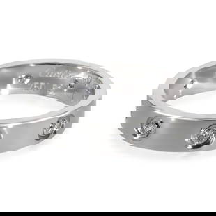 Cartier Love Wedding Band 18k White Gold 8 Diamonds VVS1: Cartier Love Wedding Band 18k White Gold 8 Diamonds VVS1 This exquisite Cartier Love Wedding Band features a classic round brilliant shape adorned with 8 sparkling diamonds, totaling 0.19 carats. Craf