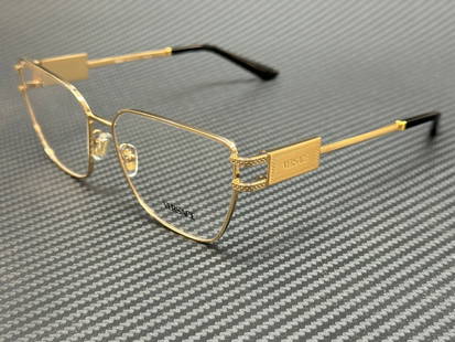 Versace VE1301 1002 Gold Women's 55mm Eyeglasses Luxury Fashion: Versace VE1301 1002 Gold Women's 55mm Eyeglasses Luxury Fashion Introducing the VERSACE VE1301 1002 Gold Women's Eyeglasses, a luxurious accessory that combines elegance and style. These eyeglasses fe