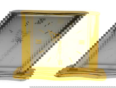 Gubelin 8 Day Alarm Desk Clock 100% Authentic: Gubelin 8 Day Alarm Desk Clock 100% Authentic This Gubelin 8 Days Alarm Desk Clock combines elegant design with functionality. This pre-owned alarm clock features an 8-day movement, ensuring reliable