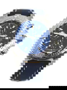 Breitling Avenger Chronograph A13317 Stainless Steel Automatic Watch with Box and Papers: Breitling Avenger Chronograph A13317 Stainless Steel Automatic Watch with Box and Papers Introducing the Breitling Avenger Chronograph, a luxurious wristwatch crafted from stainless steel with a strik