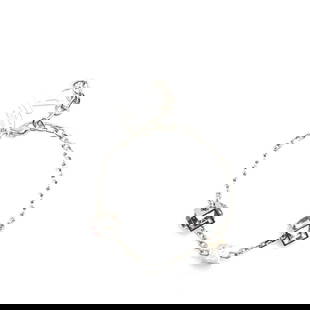 Louis Vuitton Charm Bracelet Gamble Rhinestone Silver Metal Women: Louis Vuitton Charm Bracelet Gamble Rhinestone Silver Metal Women Enhance your accessory collection with this stunning Louis Vuitton charm bracelet. Crafted from durable metal in a sleek silver color,