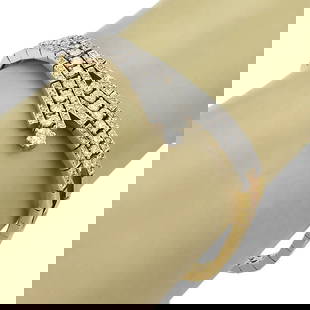 Bypass Diamond 2.51ct 18k Two Tone Gold Chain Bracelet: Bypass Diamond 2.51ct 18k Two Tone Gold Chain Bracelet Elevate your jewelry collection with this Bypass Diamond 18k Two Tone Gold Link Bracelet. Crafted from 18k yellow and white gold, this bracelet s
