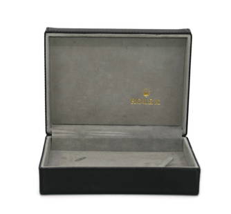 Authentic Rolex Vintage Black Watch Presentation Box 6x5x2 Inches: Authentic Rolex Vintage Black Watch Presentation Box 6x5x2 Inches This authentic Rolex vintage presentation box is designed to elegantly display a single watch. Finished in a classic black color, it m