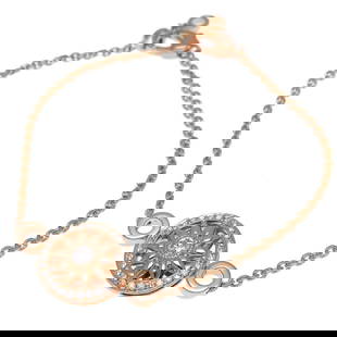 Harry Winston 0.29ct Diamond Charm Bracelet in 18K Pink Gold: Harry Winston 0.29ct Diamond Charm Bracelet in 18K Pink Gold Elevate your jewelry collection with this exquisite Harry Winston charm bracelet, crafted from luxurious 18K pink gold. Designed specifical