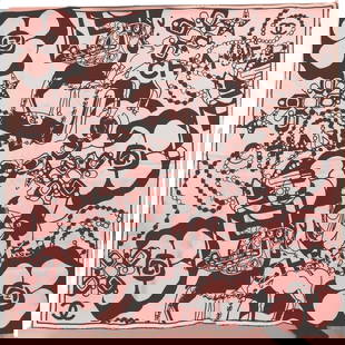 CHANEL Silk Scarf Black Pink Elegant Accessory: CHANEL Silk Scarf Black Pink Elegant Accessory Elevate your accessory collection with this chic CHANEL CC Scarf, beautifully crafted from luxurious silk. This scarf features a striking black base with