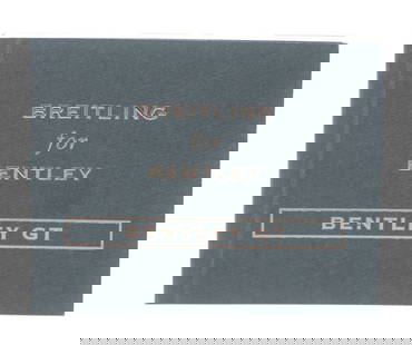 Breitling for Bentley GT Manual Booklet Guide: Breitling for Bentley GT Manual Booklet Guide Explore the intricacies of the Breitling Bentley GT with this detailed booklet manual. This pre-owned item provides essential information and guidance for
