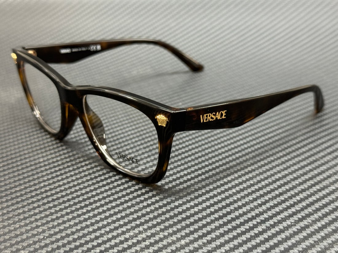 Versace VE3363U 108 Brown 50mm Men's Eyeglasses: Versace VE3363U 108 Brown 50mm Men's Eyeglasses Elevate your eyewear collection with these Versace VE3363U 108 Havana Brown Men's Eyeglasses. Designed with a sophisticated brown frame, these eyeglasse