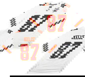 Travis Kelce Signed White Nike Limited Jersey BAS Authenticated Chiefs: Travis Kelce Signed White Nike Limited Jersey BAS Authenticated Chiefs Showcase your support for the Kansas City Chiefs with this authentic white Nike limited jersey, personally signed by star player