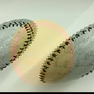 1956 World Series Game Used Baseball Signed by Jackie Robinson Mickey Mantle PSA: 1956 World Series Game Used Baseball Signed by Jackie Robinson Mickey Mantle PSA This historic 1956 World Series game used baseball features the signatures of baseball legends, including Jackie Robins