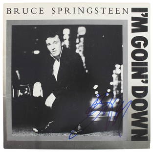 Bruce Springsteen Autographed I'm Going Down Album Cover Gem Mint 10 BAS #AB77694: Bruce Springsteen Autographed I'm Going Down Album Cover Gem Mint 10 BAS #AB77694 This exceptional autographed album cover of Bruce Springsteen's "I'm Going Down" is a must-have for any music enthusia