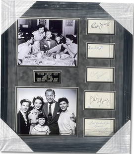 Father Knows Best Framed Photograph Signed Cast JSA Authenticated: Father Knows Best Framed Photograph Signed Cast JSA Authenticated This framed photograph features the autographs of the beloved cast of 'Father Knows Best,' including Robert Young, Elinor Donahue, Jan