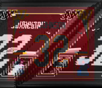 Magic Johnson Signed Maroon Nike Limited Framed Jersey Washington Commanders BAS Witnessed: Magic Johnson Signed Maroon Nike Limited Framed Jersey Washington Commanders BAS Witnessed This autographed maroon Nike Limited jersey features the signature of Magic Johnson, an iconic player of the