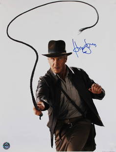 Harrison Ford Signed Indiana Jones 16x20 Photo BAS Authenticated: Harrison Ford Signed Indiana Jones 16x20 Photo BAS Authenticated This authentic 16x20 photograph of Indiana Jones has been personally signed by Harrison Ford, offering a unique collectible for fans of