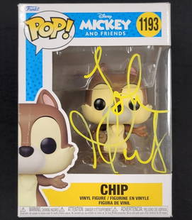 John Mulaney Autographed Disney Chip Funko Pop Beckett Authenticated: John Mulaney Autographed Disney Chip Funko Pop Beckett Authenticated This is an original Disney Chip Funko Pop! figure featuring an autograph by John Mulaney, who brought the character to life in the