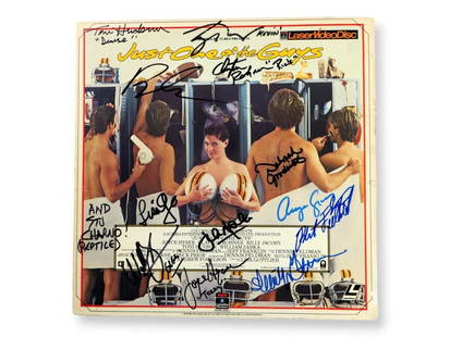 Just One of the Guys Signed Laserdisc Cover 13 Autographs Beckett Authenticated: Just One of the Guys Signed Laserdisc Cover 13 Autographs Beckett Authenticated This original Just One of the Guys cast signed laserdisc cover features the signatures of 13 cast members, including Ary
