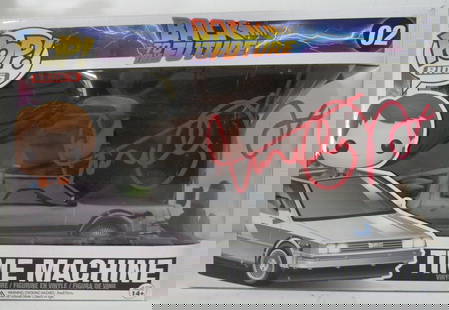 Michael J Fox Signed Back To The Future Funko Pop Time Machine #02 Beckett Certified: Michael J Fox Signed Back To The Future Funko Pop Time Machine #02 Beckett Certified This Michael J. Fox Signed "Back To The Future" POP! Rides Time Machine #02 is a must-have for any fan of the iconi