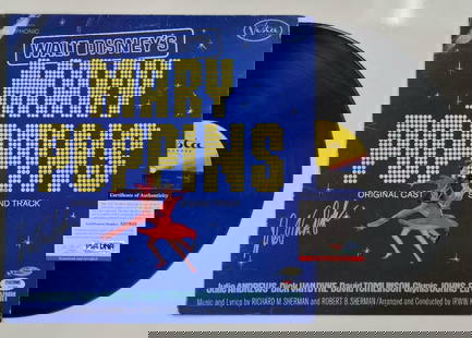 Dick Van Dyke Signed Mary Poppins Soundtrack Album Cover PSA/DNA: Dick Van Dyke Signed Mary Poppins Soundtrack Album Cover PSA/DNA This is an original Mary Poppins soundtrack album cover signed by the legendary Dick Van Dyke. The autograph has been professionally au