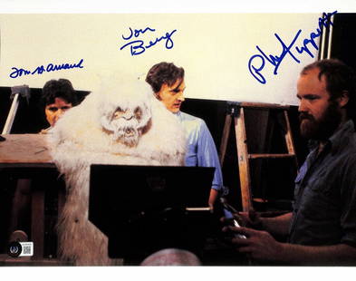 Star Wars ESB Wampa 8x10 Photo Signed by Tippett Berg St. Amand Beckett LOA: Star Wars ESB Wampa 8x10 Photo Signed by Tippett Berg St. Amand Beckett LOA This autographed 8x10 photograph features the iconic Wampa from Star Wars: The Empire Strikes Back, signed by renowned ILM a