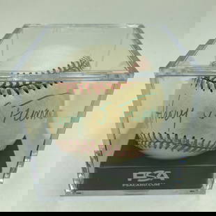 Harry S. Truman Single Signed Baseball with PSA DNA JSA COA: Harry S. Truman Single Signed Baseball with PSA DNA JSA COA This rare single-signed baseball features the autograph of President Harry S. Truman, authenticated by PSA/DNA and JSA. The ball is an offic