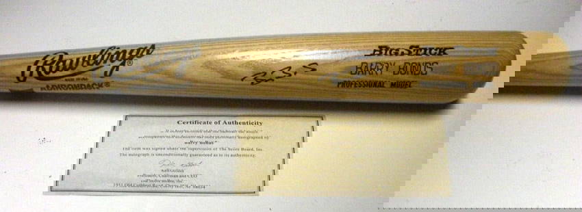 Barry Bonds Signed Bat San Francisco Giants Pittsburgh Pirates COA: Barry Bonds Signed Bat San Francisco Giants Pittsburgh Pirates COA This is a signed baseball bat featuring Barry Bonds, commemorating his time with the San Francisco Giants and the Pittsburgh Pirates.