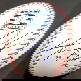 David Ortiz Autographed Hall of Fame Baseball Beckett BAS: David Ortiz Autographed Hall of Fame Baseball Beckett BAS This is an original David Ortiz signed Hall of Fame logo baseball, authenticated by Beckett Authentication Services (BAS). Celebrate the legac