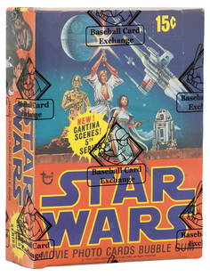 1977-78 Topps Star Wars Series 5 BBCE Sealed Wax Box 36 Packs: 1977-78 Topps Star Wars Series 5 BBCE Sealed Wax Box 36 Packs This listing features an unopened wax box of 1977-78 Topps Star Wars Series 5 trading cards. The box, containing 36 unopened packs, has be