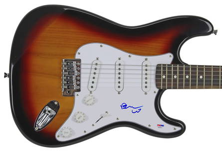 Brian Wilson Signed Beach Boys Tobacco Electric Guitar PSA/DNA: Brian Wilson Signed Beach Boys Tobacco Electric Guitar PSA/DNA This is an original Tobacco Electric Guitar personally signed by Brian Wilson of The Beach Boys. The guitar comes with a PSA/DNA Certific