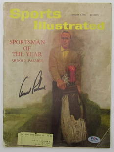 Arnold Palmer Signed 1961 Sports Illustrated Magazine PSA Authenticated: Arnold Palmer Signed 1961 Sports Illustrated Magazine PSA Authenticated This offering features an original January 9, 1961 issue of Sports Illustrated magazine, personally autographed by the legendary