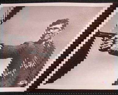 George Lazenby Signed 11x14 James Bond Canvas PSA/DNA COA: George Lazenby Signed 11x14 James Bond Canvas PSA/DNA COA This original 11x14 canvas poster features a signature from George Lazenby, the actor known for his role as James Bond. The item is pre-owned