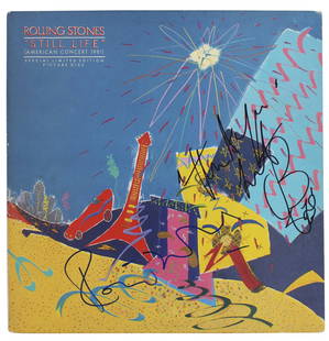 Rolling Stones Signed Album Cover by Ronnie Wood & Charlie Watts with Beckett COA: Rolling Stones Signed Album Cover by Ronnie Wood & Charlie Watts with Beckett COA This original album cover from The Rolling Stones features the autographs of legendary band members Ronnie Wood and Ch