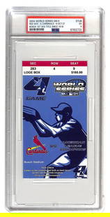 2004 World Series Game 4 Ticket Red Sox First Title PSA 5: 2004 World Series Game 4 Ticket Red Sox First Title PSA 5 Celebrate baseball history with this original 2004 World Series Game 4 ticket. This ticket commemorates the Boston Red Sox's dramatic clinch o