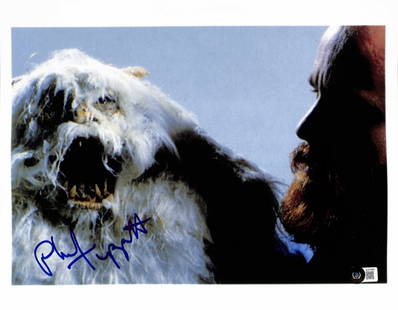 Phil Tippett Signed Wampa 11x14 Photo from Empire Strikes Back BECKETT: Phil Tippett Signed Wampa 11x14 Photo from Empire Strikes Back BECKETT This is an autographed 11x14 color photograph featuring the Wampa from Star Wars: The Empire Strikes Back, signed in blue permane