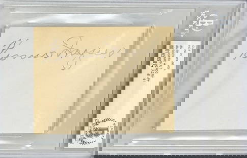 Honus Wagner Cut Signature 3 x 4 Autographed Beckett Authenticated: Honus Wagner Cut Signature 3 x 4 Autographed Beckett Authenticated This is an authentic cut signature of the legendary baseball player Honus Wagner, known for his time with the Pittsburgh Pirates. The