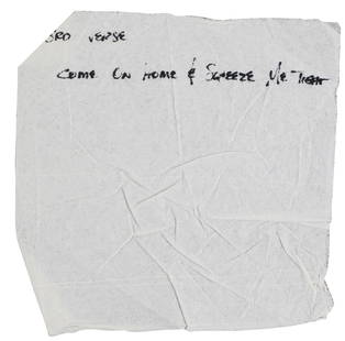 Stevie Ray Vaughan Handwritten Lyrics Napkin COA Beckett 4.75x5: Stevie Ray Vaughan Handwritten Lyrics Napkin COA Beckett 4.75x5 This unique 4.75x5 napkin features handwritten lyrics by the legendary Stevie Ray Vaughan, offering an intriguing glimpse into his creat
