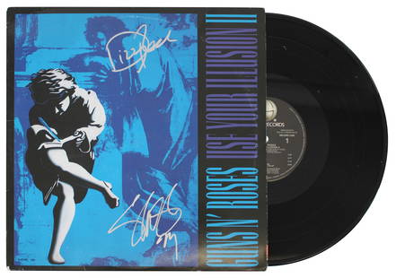Guns N' Roses Signed Lose Your Illusion II Album Cover with Vinyl: Guns N' Roses Signed Lose Your Illusion II Album Cover with Vinyl This autographed 'Lose Your Illusion II' album cover with vinyl features the signatures of Slash and Dizzy Reed from the iconic rock b