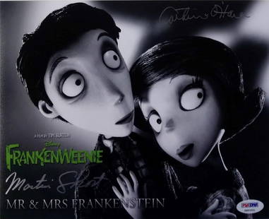 Martin Short Catherine O'Hara Signed 11x14 Frankenweenie Photo PSA/DNA COA: Martin Short Catherine O'Hara Signed 11x14 Frankenweenie Photo PSA/DNA COA This is an original 11x14 photo from the animated film Frankenweenie, featuring the signatures of renowned actors Martin Shor