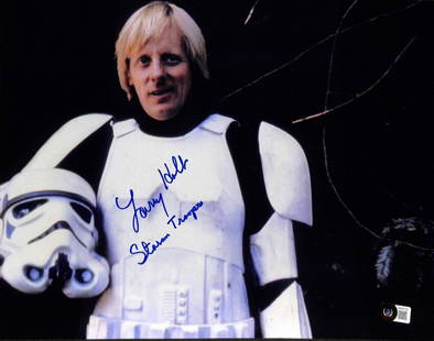 Larry Holt Signed Star Wars ROTJ 11x14 Photo Biker Scout Beckett Authenticated: Larry Holt Signed Star Wars ROTJ 11x14 Photo Biker Scout Beckett Authenticated This stunning 11x14 color photograph features the autograph of Larry Holt, renowned stuntman from Star Wars: Return of th