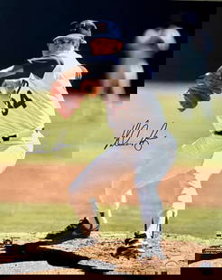 Nolan Ryan Texas Rangers Signed 16x20 Photo with Ryan Hologram: Nolan Ryan Texas Rangers Signed 16x20 Photo with Ryan Hologram Celebrate the legacy of baseball with this stunning 16x20 color photograph of Hall of Famer Nolan Ryan, signed in blue. This original pie