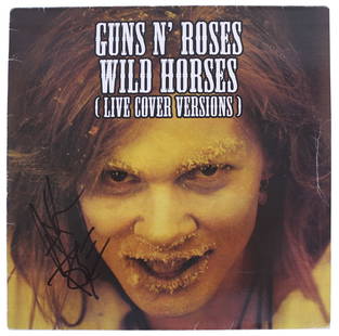 Axl Rose Signed Wild Horses Album Cover Guns N' Roses COA Beckett: Axl Rose Signed Wild Horses Album Cover Guns N' Roses COA Beckett This authentic signed Wild Horses album cover features the iconic signature of Axl Rose, the legendary lead vocalist of Guns N' Roses.
