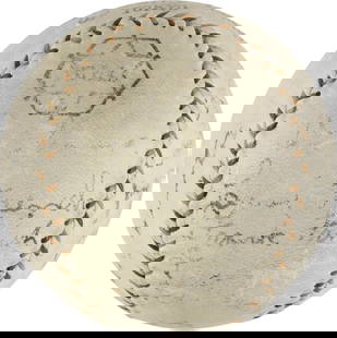 1931 Japan Tour Team Signed Baseball Lou Gehrig 18 Autos PSA DNA COA: 1931 Japan Tour Team Signed Baseball Lou Gehrig 18 Autos PSA DNA COA This remarkable 1931 Tour of Japan team-signed baseball features 18 autographs, including the legendary Lou Gehrig. After the 1931